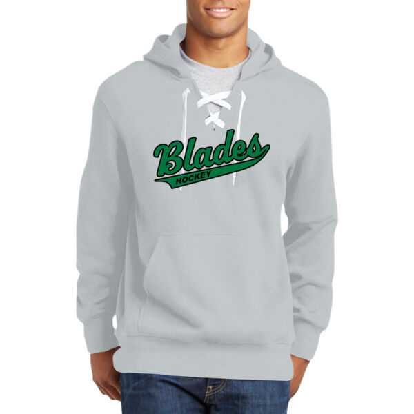 Lace Up Pullover Hooded Sweatshirt Thumbnail